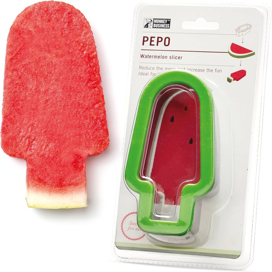 Monkey Business Pepo Watermelon Popsicle Cutter Mold, Stainless Steel Watermelon Slicer, Fun Pops... | Amazon (US)