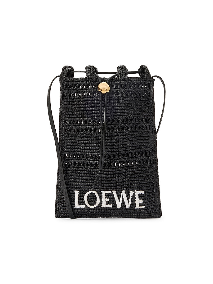 Men's LOEWE x Paula's Ibiza Drawstring Pocket Bucket Bag - Black | Saks Fifth Avenue