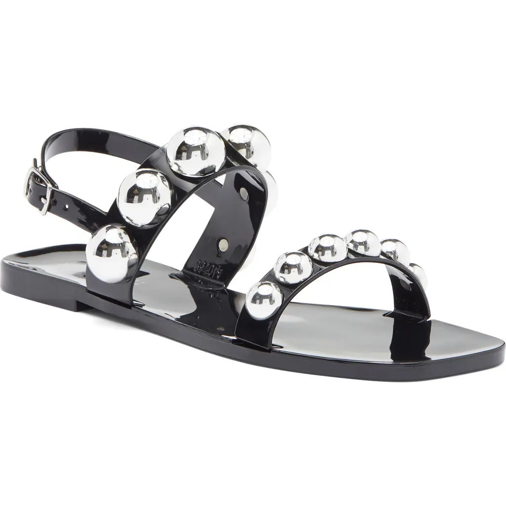 Jeffrey Campbell Gum-Drop Jelly Sandal in Black Silver at Nordstrom, Size 9 | Nordstrom