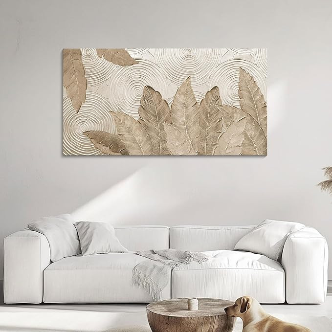 Minimalist & Modern Art for Bedroom Decor Framed Abstract Artwork for Walls Neutral & Contemporar... | Amazon (US)