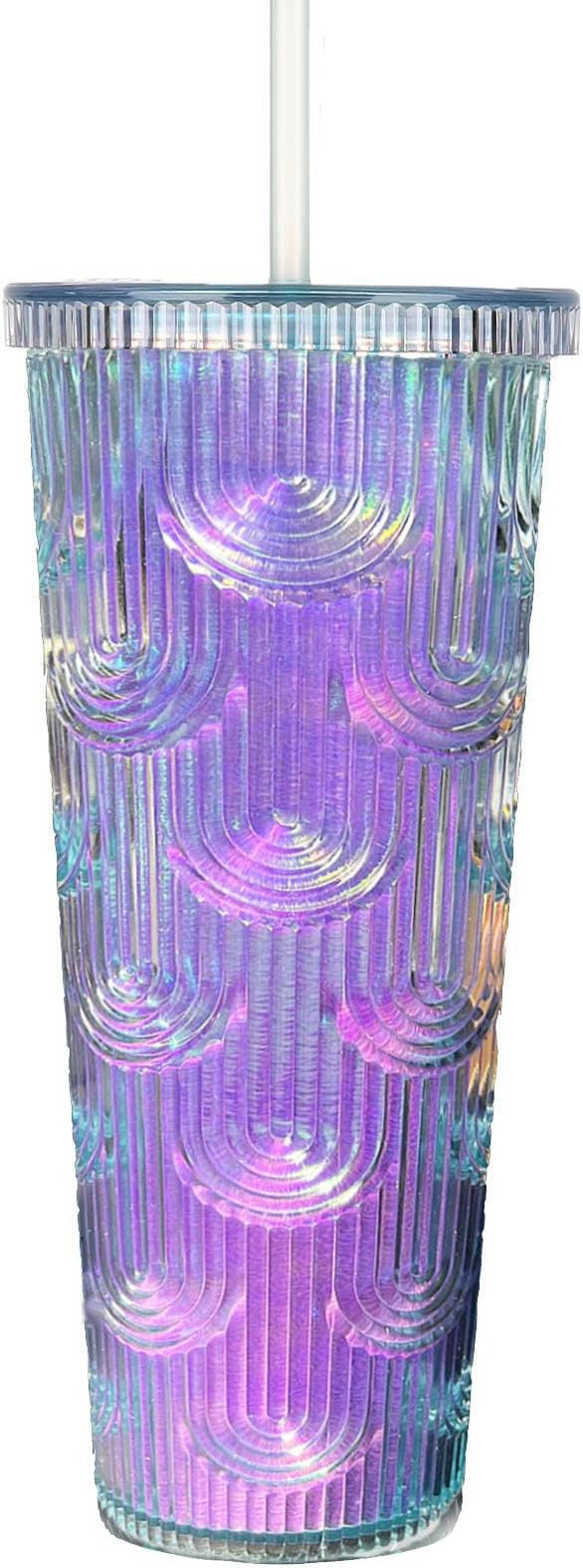 DREAMING MY DREAM 24Oz Studded With lid And Straw Tumbler, Double Wall Insulated, Reusable Textur... | Amazon (US)