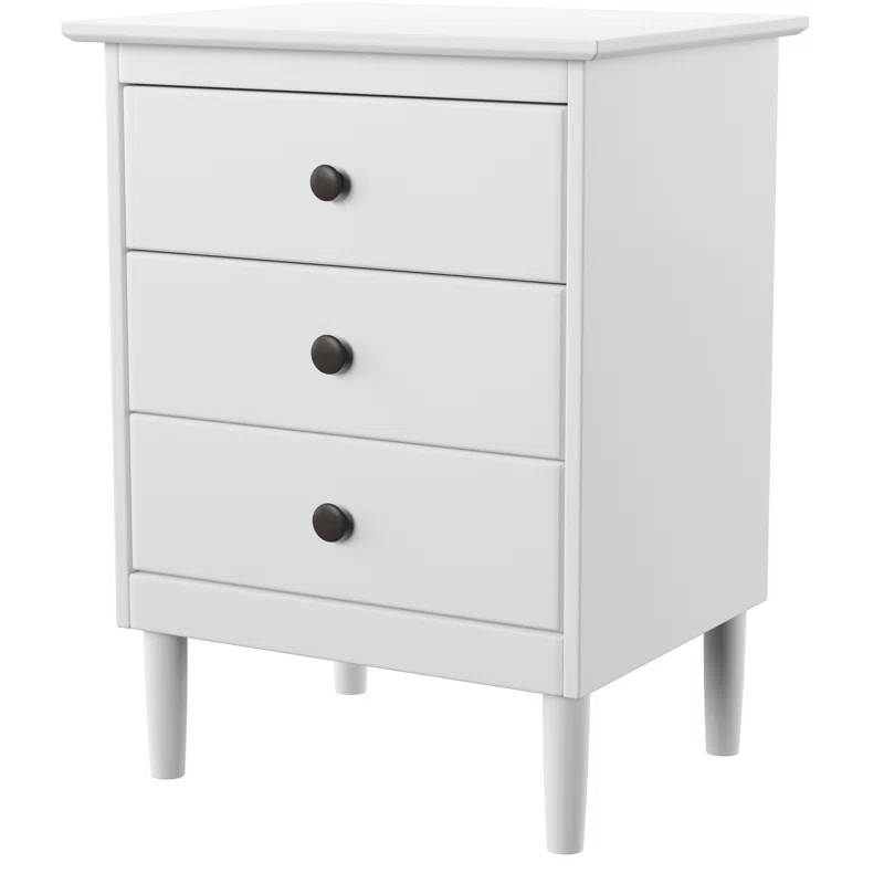 Lafever 25'' Tall 3 - Drawer Nightstand | Wayfair North America