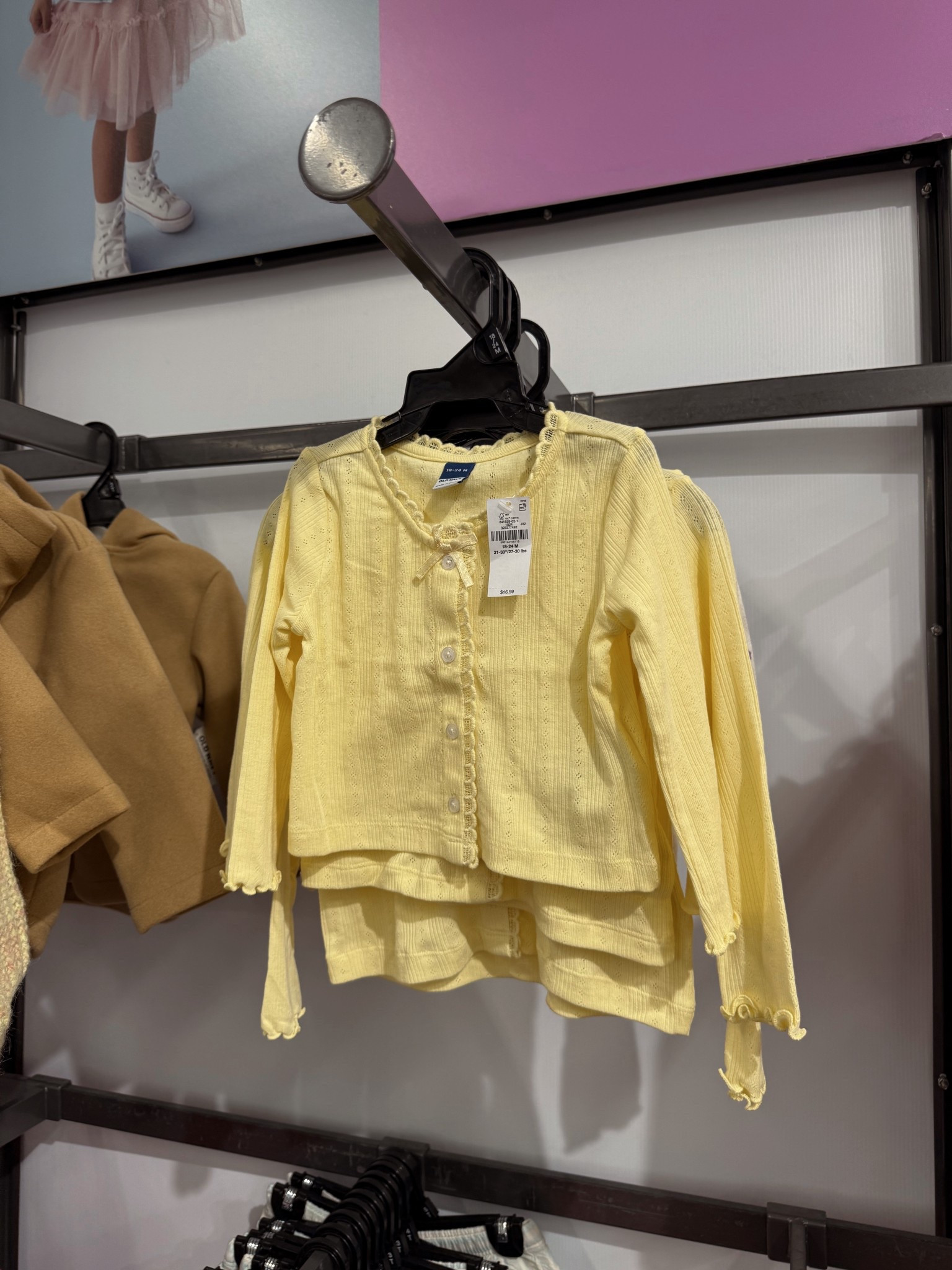 Every toddler girl needs this pale yellow cardigan 💛