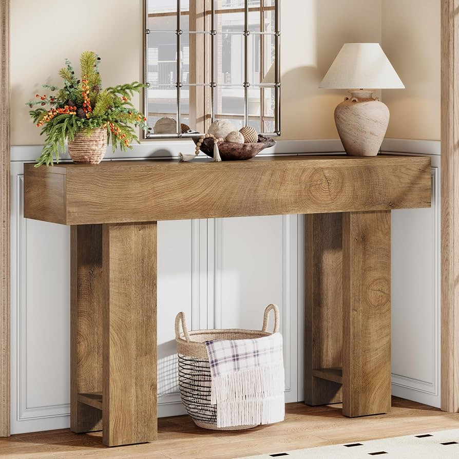 Cealform Console Tables for Entryway, 47.2 Inches Long Sofa Table Behind Couch, Farmhouse Wooden ... | Amazon (US)