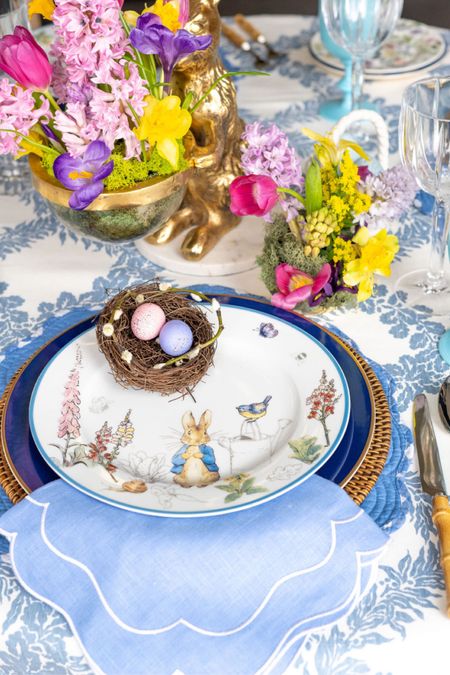 Celebrate Spring celebrations with these Peter Rabbit plates time and time again. Inspiration for the kids Easter table or for the grownups that are young at heart. 
#PeterRabbitPlates #Eastertable #Springtable #Springtablescape 
#Springtable #springalfresco #Springdecor # Easterbrunch

#LTKfamily #LTKSeasonal #LTKhome