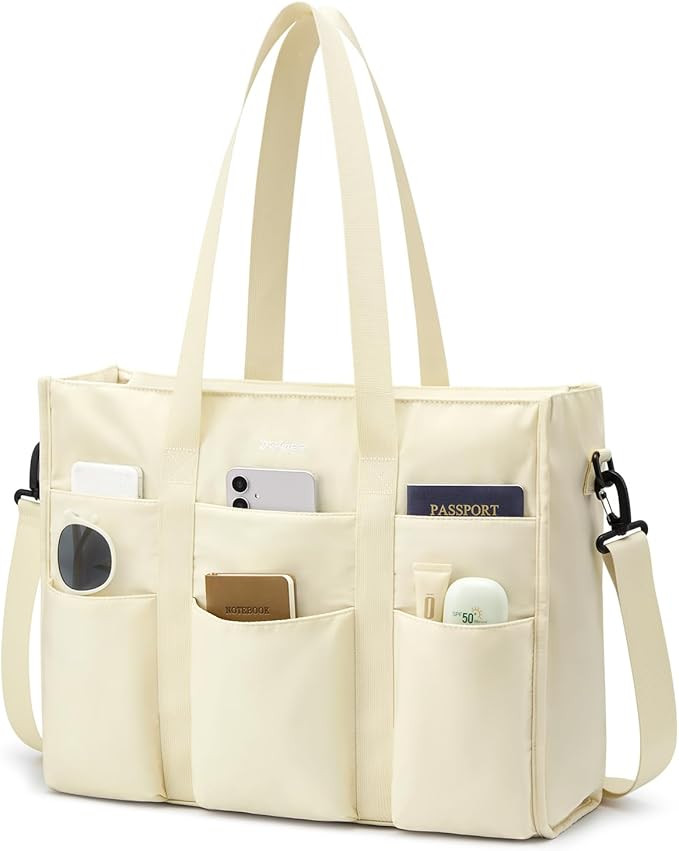 G4Free Tote Bag for Women, Multi-Compartment Large Capacity Work Bag with Zipper Top Handle, Shou... | Amazon (US)