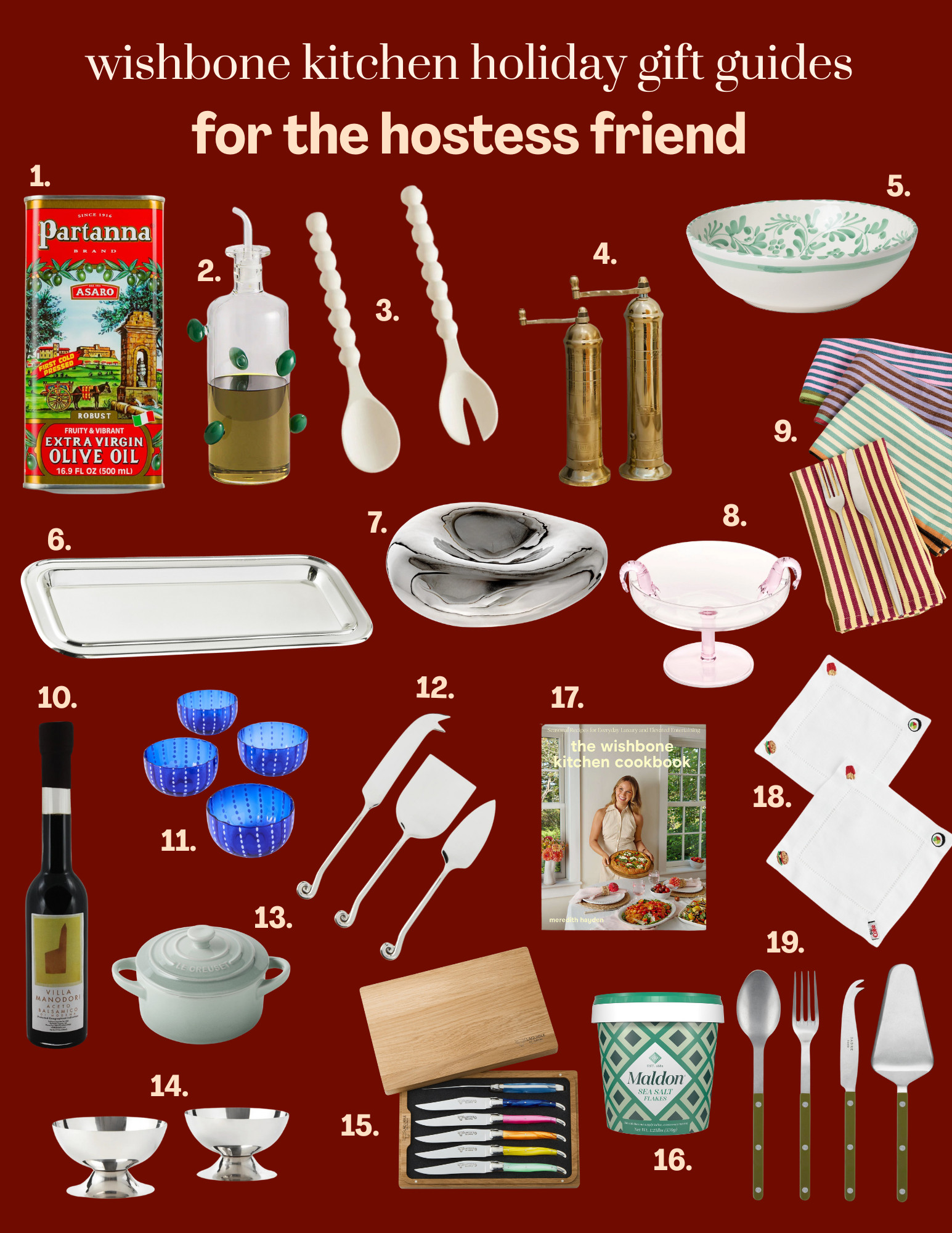 Holiday Gift Guide #1  - gifts for the hostess friend!

(items #12 and #14 are from Lazy Jamie) 

 