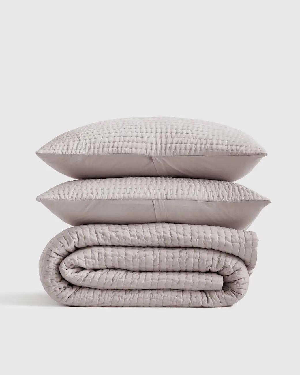 European Linen Cotton Stitch Quilt Set | Quince