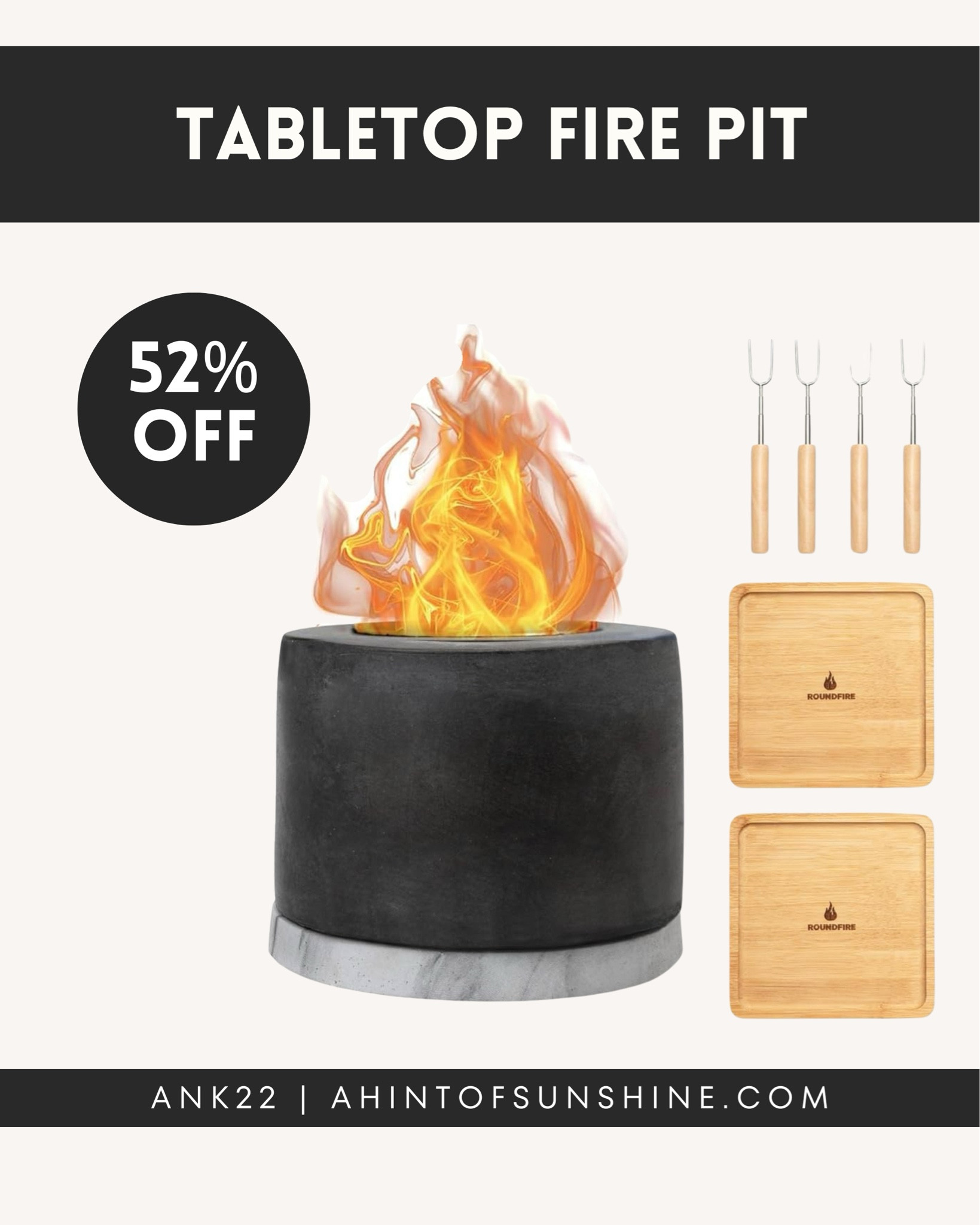S’mores anyone? This fire pit is a perfect way to help make the season magic! 🖤

#LTKParties #LTKHome #LTKCyberWeek