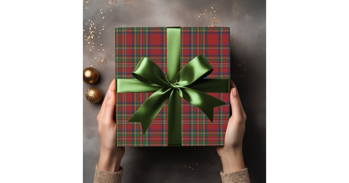 Royal Stewart Tartan Traditional Plaid Pattern Wrapping Paper | Zazzle | Zazzle
