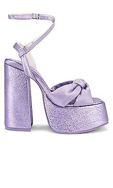 Jeffrey Campbell Seventies Platform Sandal in Lilac Metallic Satin from Revolve.com | Revolve Clothing (Global)