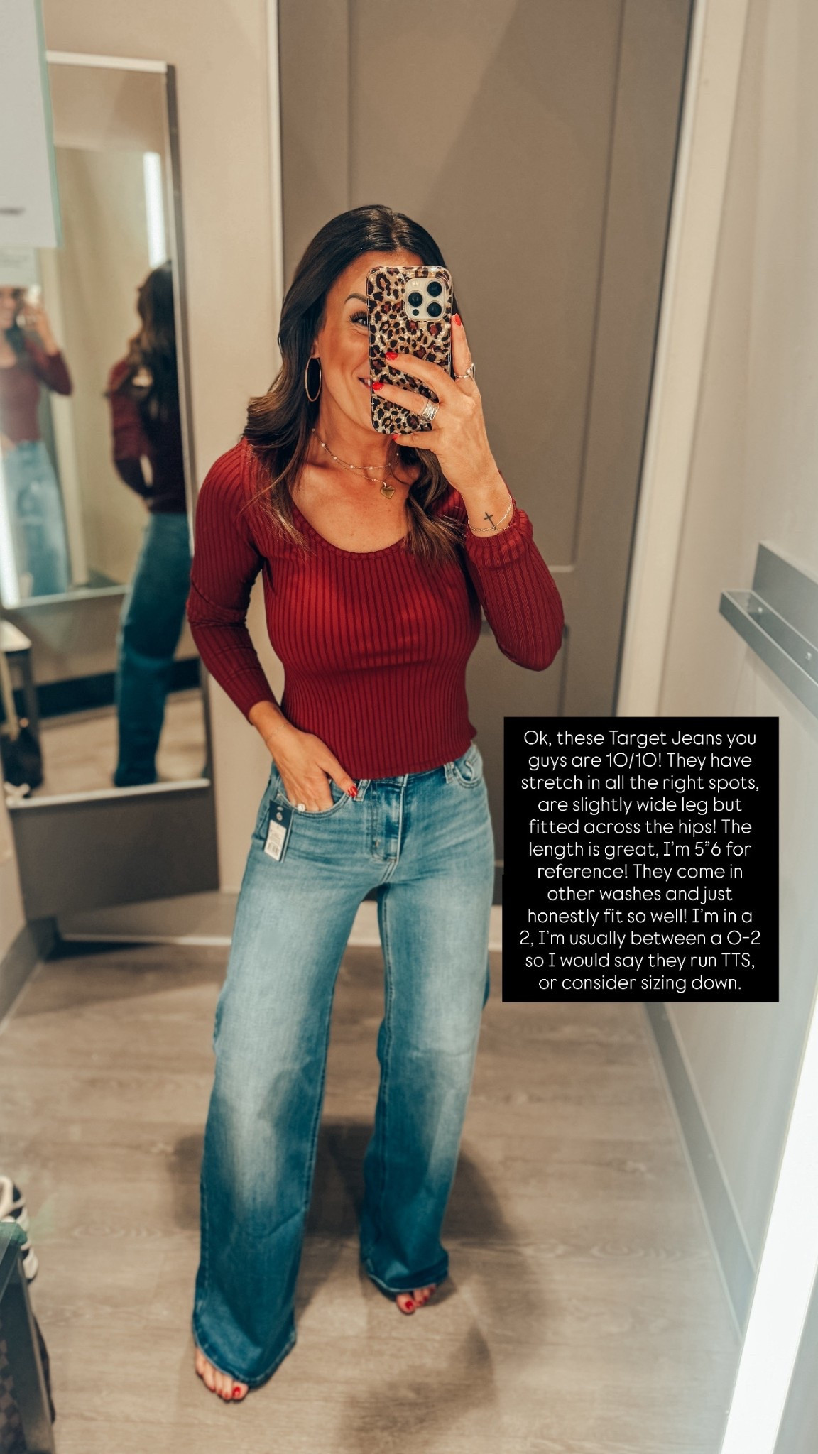 Loving these Target jeans! I’m 5”6 for reference, wearing a 2, these jeans have good stretch to them! I’m wearing a small in this Target top! 

#LTKdayinmylife #LTKgrwm #LTKootd