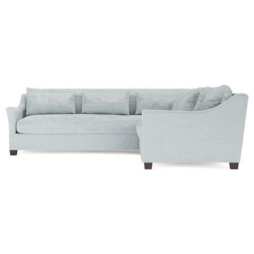Pauline Pale Blue Corner Sectional - Right End - 106" | Kathy Kuo Home