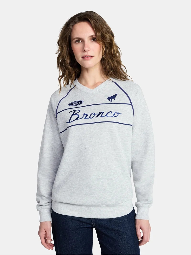Ford Bronco Women's Front Back Graphic Sweatshirt with Long Sleeves, Sizes XXS-XXL | Walmart (US)