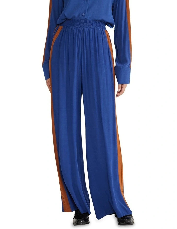Chantel Contrast Panel Pants in Blue | Myer