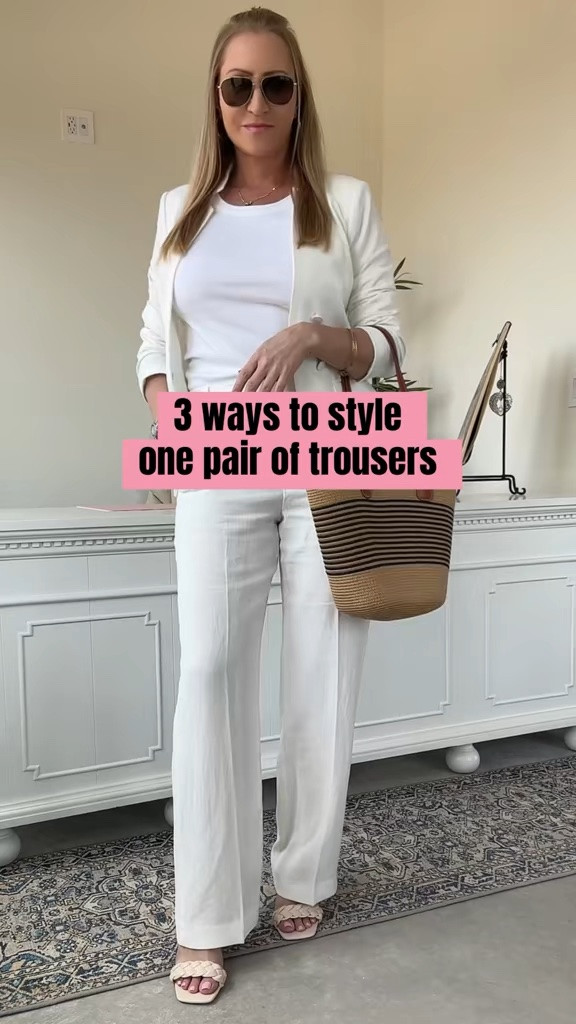 Same outfit, four different tailored trousers 🤍 This is why neutral trousers are one of the smartest pieces to build a polished wardrobe around. Even with the exact same tank, shoes, and accessories, each color and fit creates a completely different feel—from crisp and structured to soft and elevated. If you’re trying to choose the best neutral trousers for your wardrobe, I linked all four so you can compare the tones, silhouette, and styling side by side.

#LTKgrwm #LTKOver40