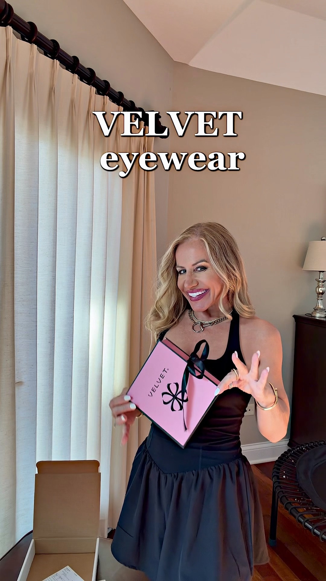 Unboxing my @Velvet Eyewear Style Box was such a luxurious treat!  They chose three gorgeous styles for me, based upon my oval shaped face, and the sunglasses arrived in a fancy-schmancy pink presentation box, tied with black satin ribbon 🎀 🖤 

Each pair came with a pink satin storage pouch and it was so fun trying on my three pairs: Nina, Rosa, and Ada! 🕶️🤌🏻

What a great gift for someone special or  for yourself! 🎁 

#AD

#LTKActive #LTKSwim #LTKTravel