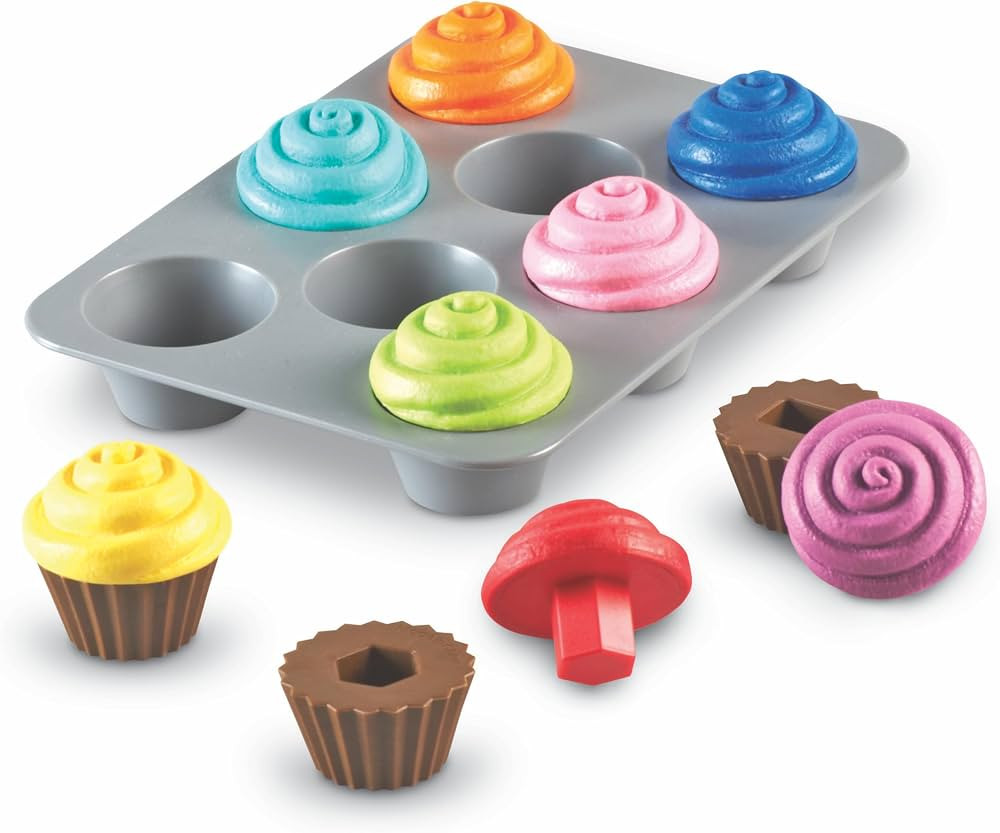 Learning Resources Smart Snacks Shape Sorting Cupcakes,17 Pieces, Ages 18 Months+, Fine Motor, Co... | Amazon (US)