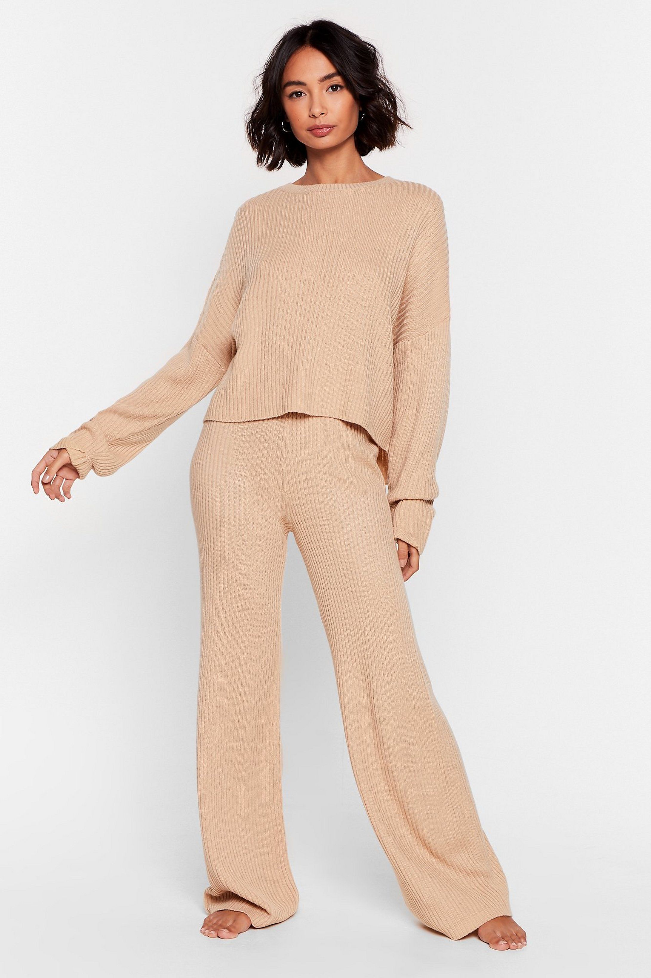 Knit Alone Sweater and Wide-Leg Lounge Set | NastyGal (US & CA)