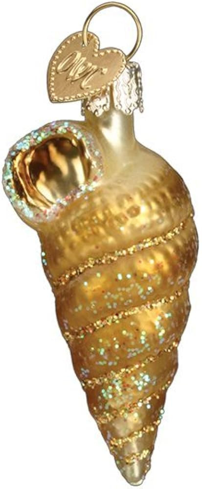 Old World Christmas Glass Blown Ornament with S-Hook and Gift Box, Sea Shell Collection (Mini Wen... | Amazon (US)