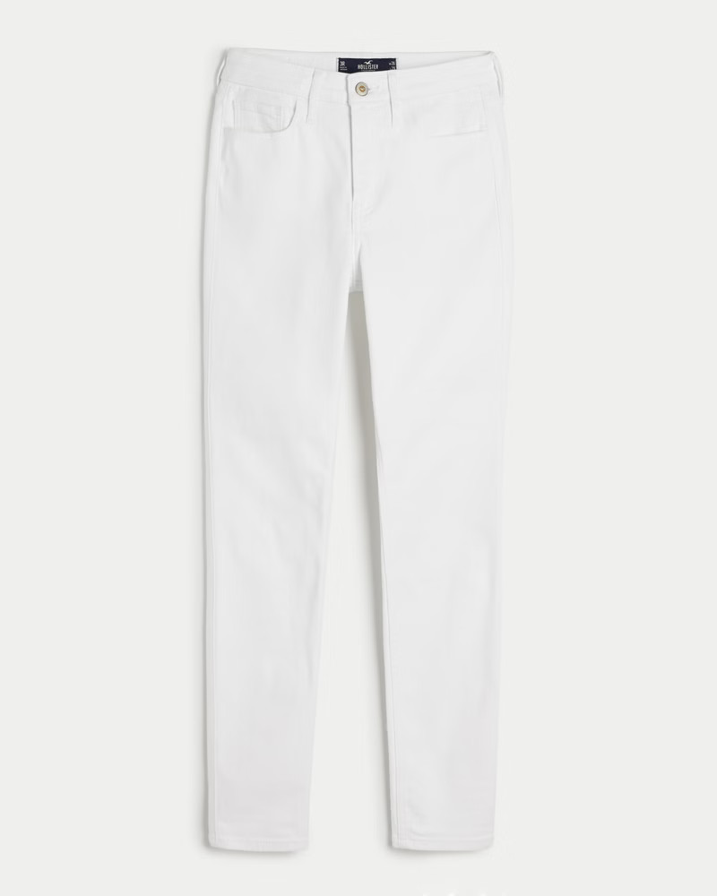 High-Rise White Super Skinny Jeans | Hollister (US)