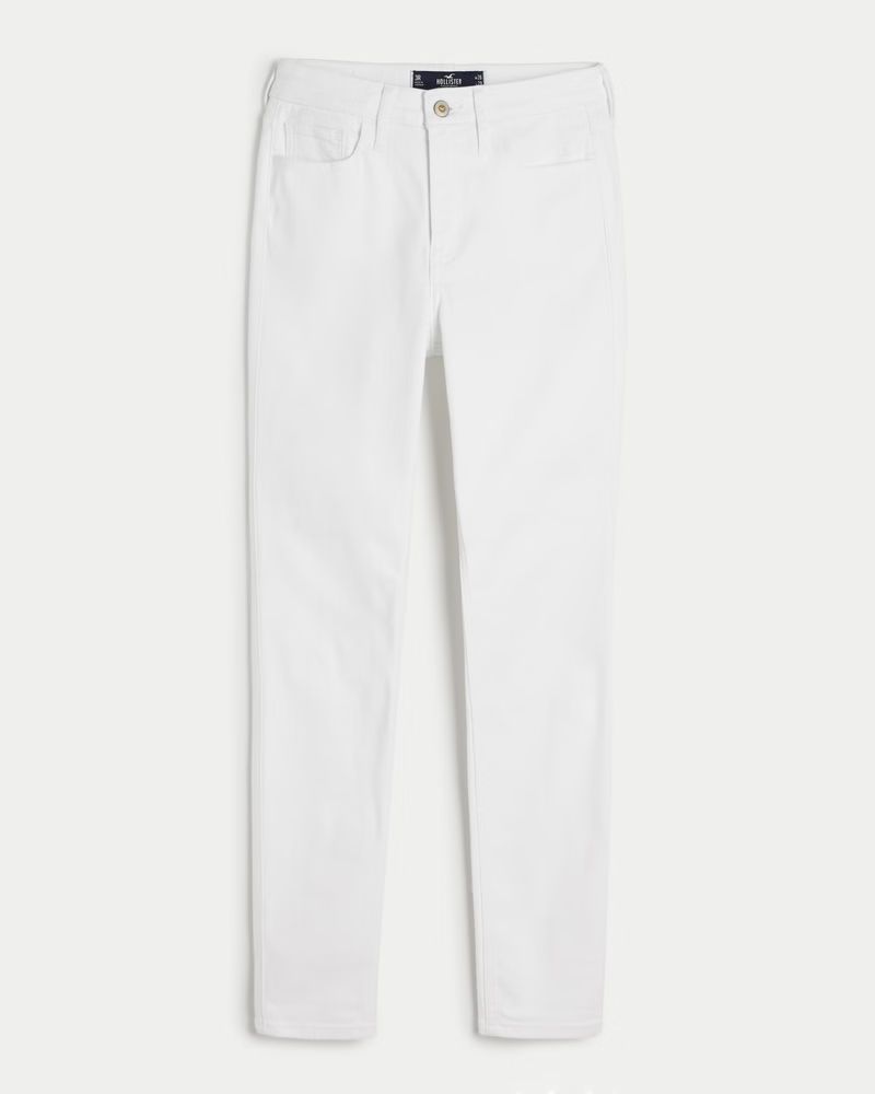 High-Rise White Super Skinny Jeans | Hollister (US)