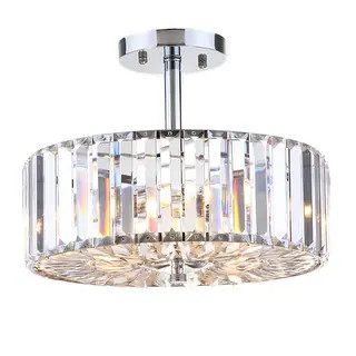 SAFAVIEH Lighting Ariel 3-light Chrome Ceiling Light - 13.5"x13.5"x10.75" | Bed Bath & Beyond