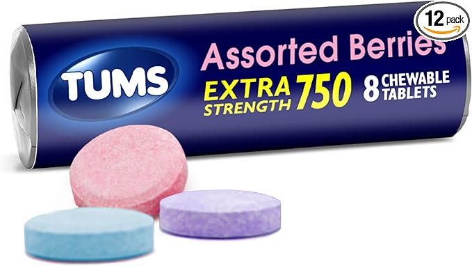 TUMS EX Assorted Berries, 8 Count (Pack of 12) | Amazon (US)