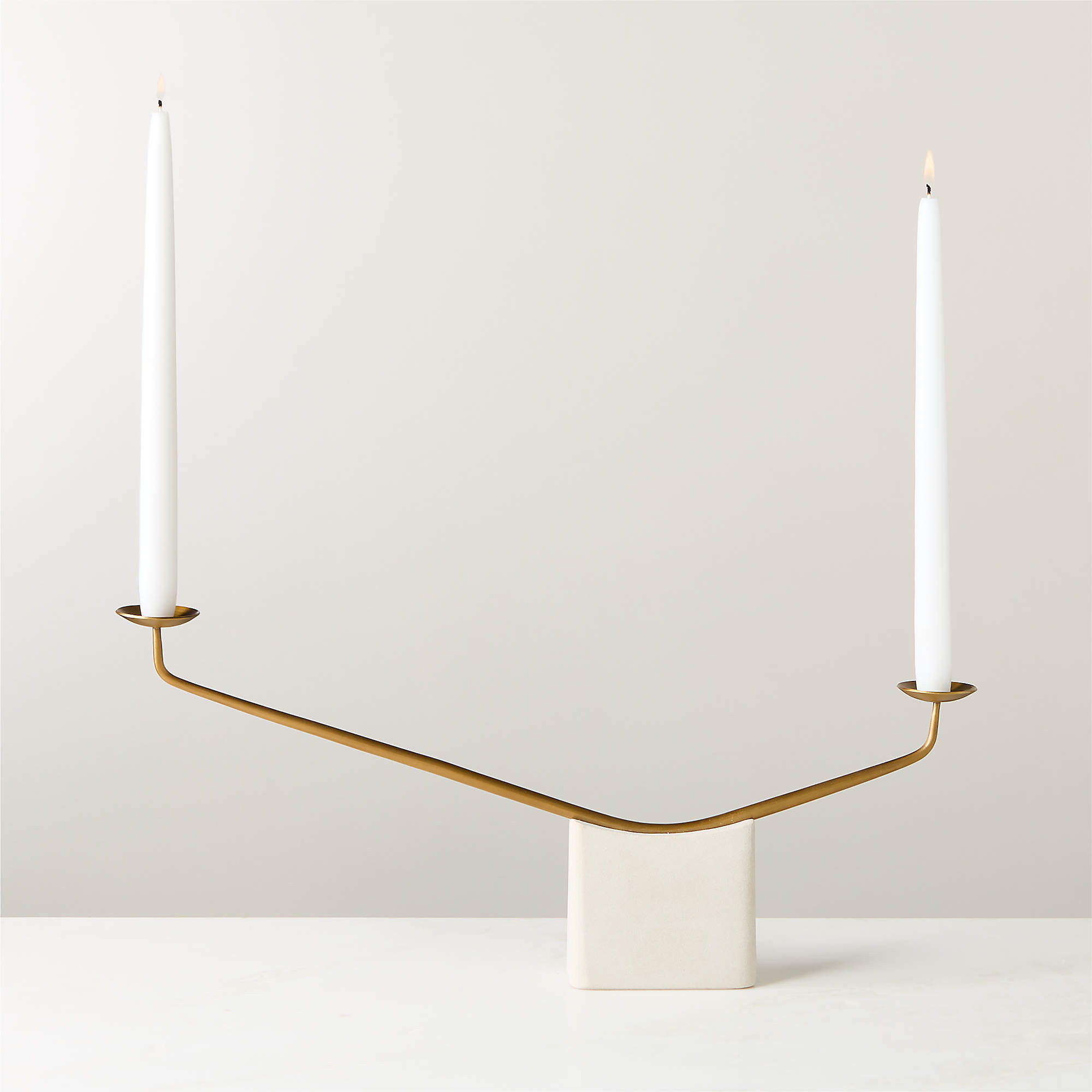 Beck Sandstone Taper Candle Holder + Reviews | CB2 | CB2