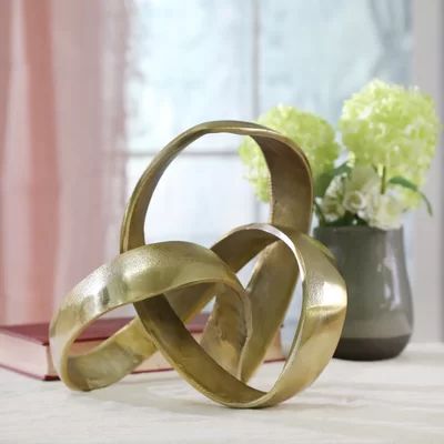 Samara Aluminum Knot Sculpture Mercury RowÂ® Finish: Gold | Wayfair North America