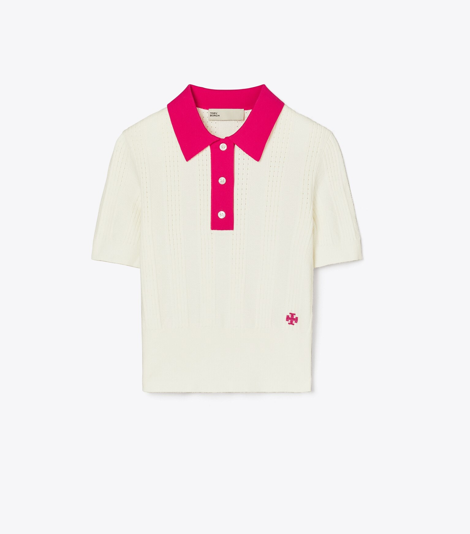 COTTON POINTELLE POLO | Tory Burch (US)