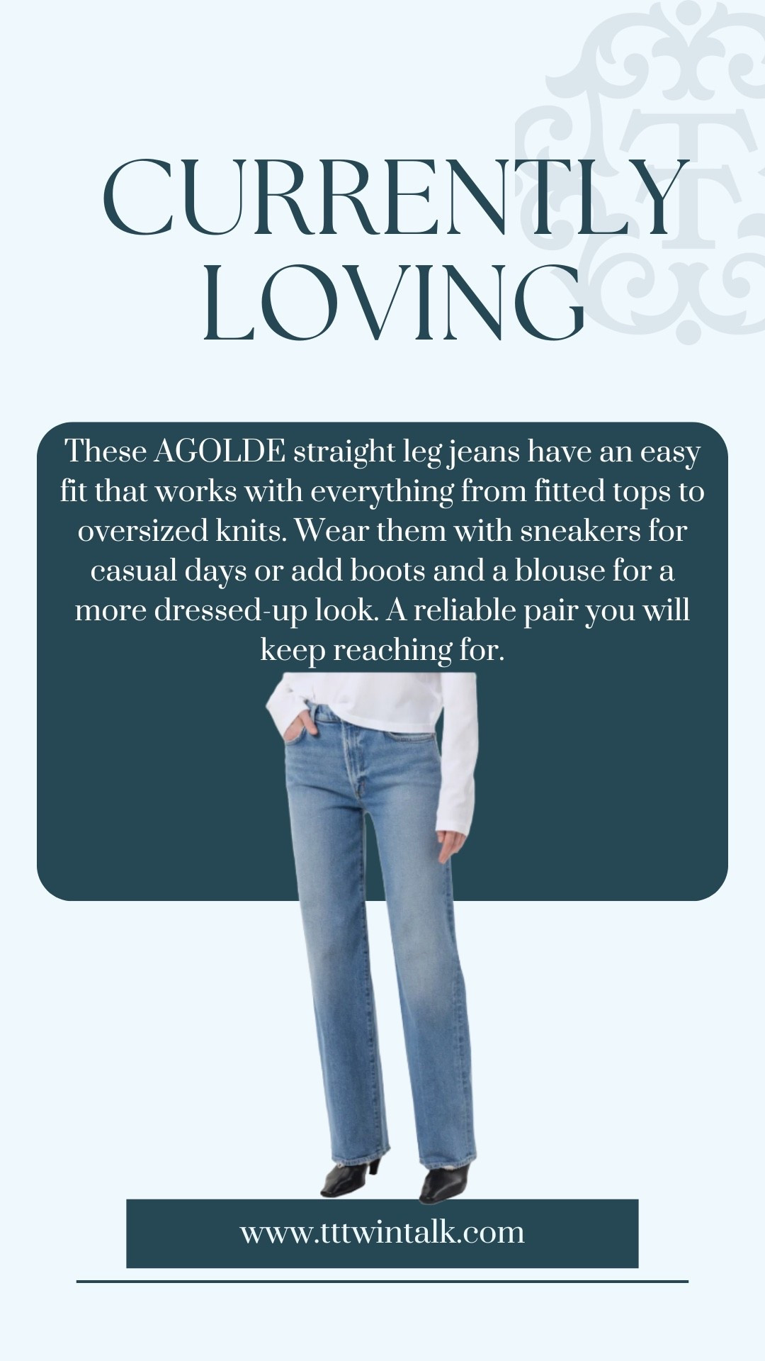 These AGOLDE straight leg jeans have an easy fit that works with everything from fitted tops to oversized knits. Wear them with sneakers for casual days or add boots and a blouse for a more dressed-up look. A reliable pair you will keep reaching for.

#LTKMidsize #LTKOver40 #LTKSeasonal