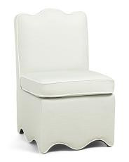 21x33 Scalloped Bottom Skirted Dining Chair | TJ Maxx