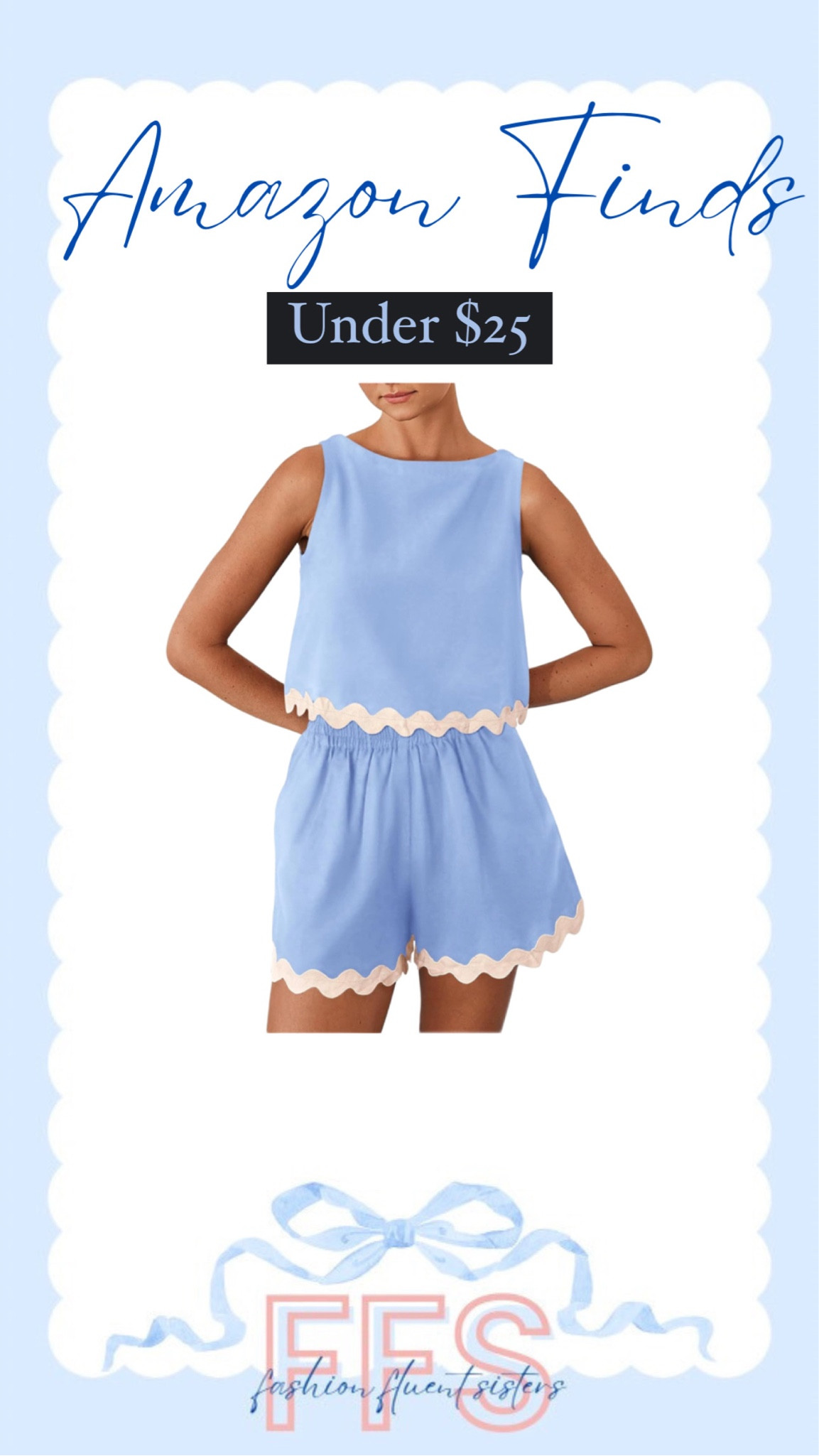 Amazon Two piece set Ric rac
Coastal grandmother
Grandmillennial preppy
Summer 

#LTKfindsunder50 #LTKSpringSale #LTKsalealert