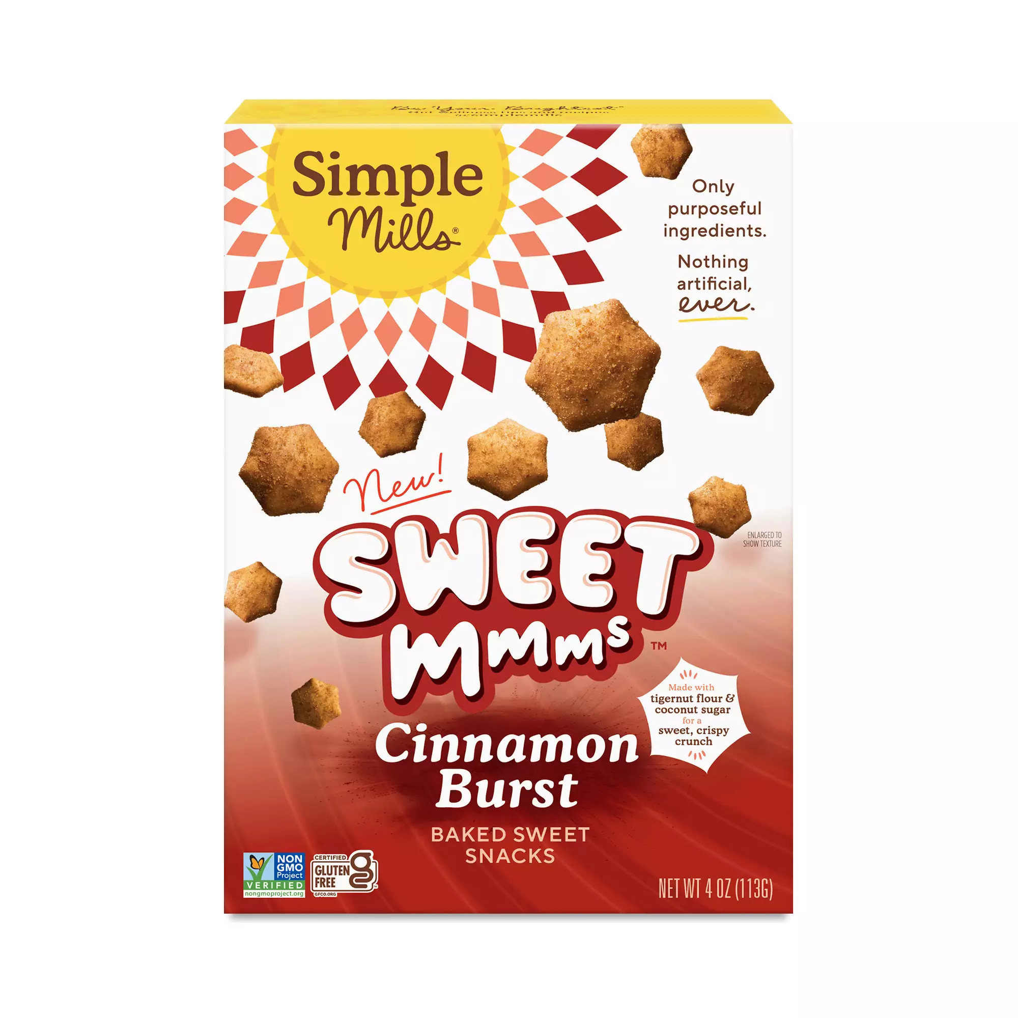 Simple Mills Sweet Mmms Baked Sweet Snacks, Cinnamon Burst 4 oz box | Thrive Market