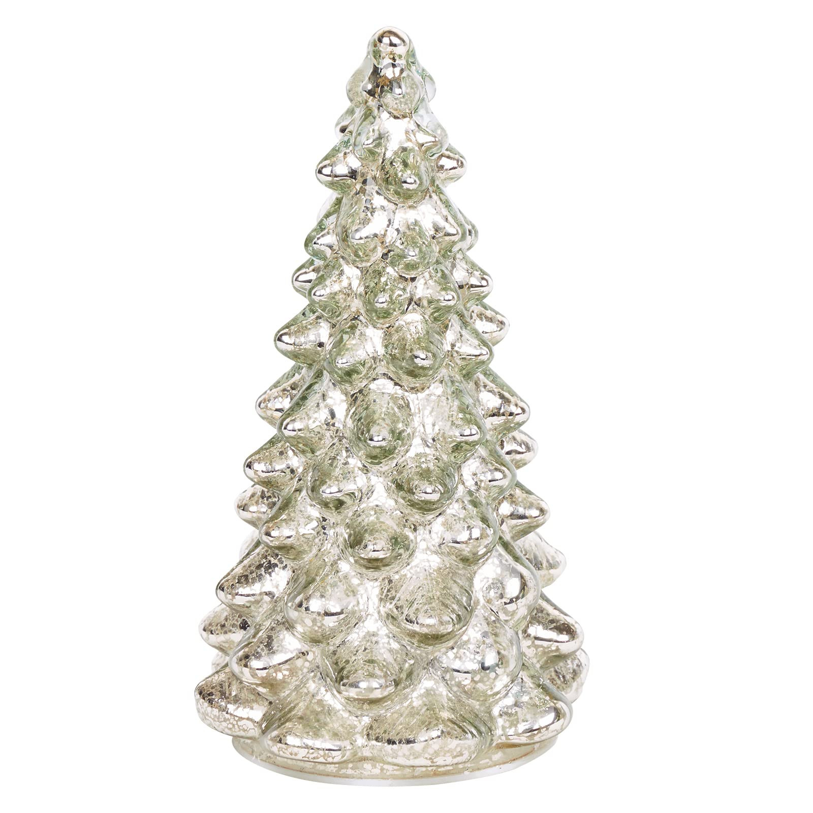 Lighted Glass Christmas Tree Figurine with Timer Mercury Glass Xmas Decoration Battery Operated for  | Amazon (CA)