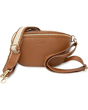 RFID Sling Bag for Women Anti-Theft E M F Crossbody Bag, Vegan Leather | Amazon (US)