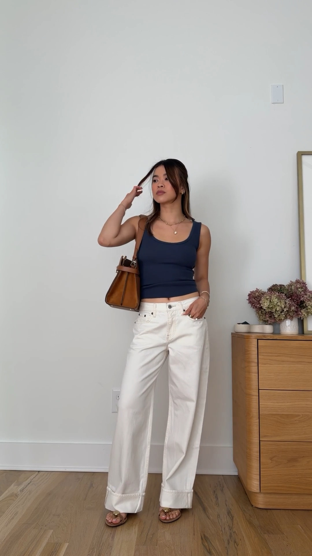 Sizing info:
•Tank size XS
•Jeans size 24 short in Ecru Cuff 

petite fashion, get dressed with me, outfit inspiration, ootd, nashville outfit, Nashville influencer, petite style, vacation style, casual outfits, mom style, petite pants, spring outfits, spring outfit info, spring pants, spring outfit idea, spring top, spring bag, spring shoes, white jeans, low rise jeans, wide leg jeans, baggy jeans, abercrombie jeans,  
@abercrombie 
 

#LTKmomlife #LTKootd #LTKPetite