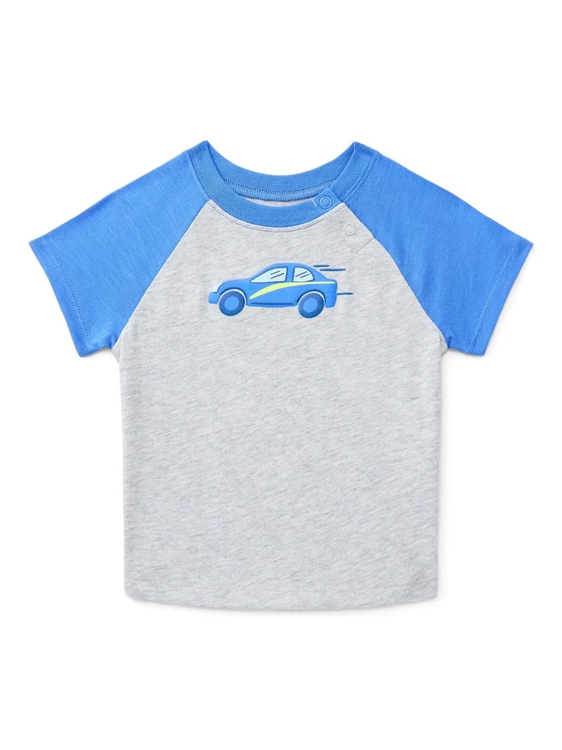 Wonder Nation Baby Boys Graphic Raglan Tee, Sizes 0/3M-24M | Walmart (US)