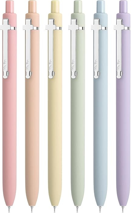 Mr. Pen- Bible Journaling Pens, 6 Pack, 0.5 mm Black Ink, Retractable Gel Pens for Journaling, So... | Amazon (US)