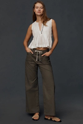 PAIGE Ari Tie-Waist High-Rise Wide-Leg Jeans | Anthropologie (US)