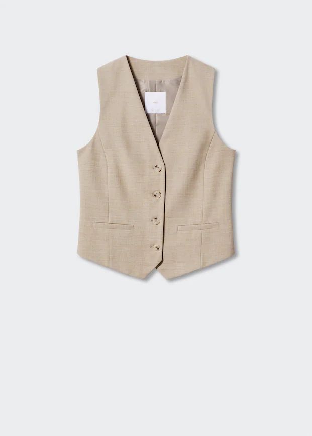 Buttons suit waistcoat | MANGO (US)