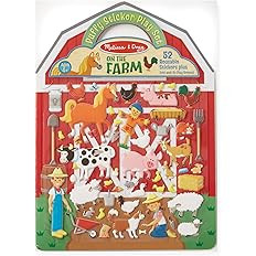 Melissa & Doug Puffy Sticker Play Set - On the Farm - 52 Reusable Stickers, 2 Fold-Out Scenes - R... | Amazon (US)