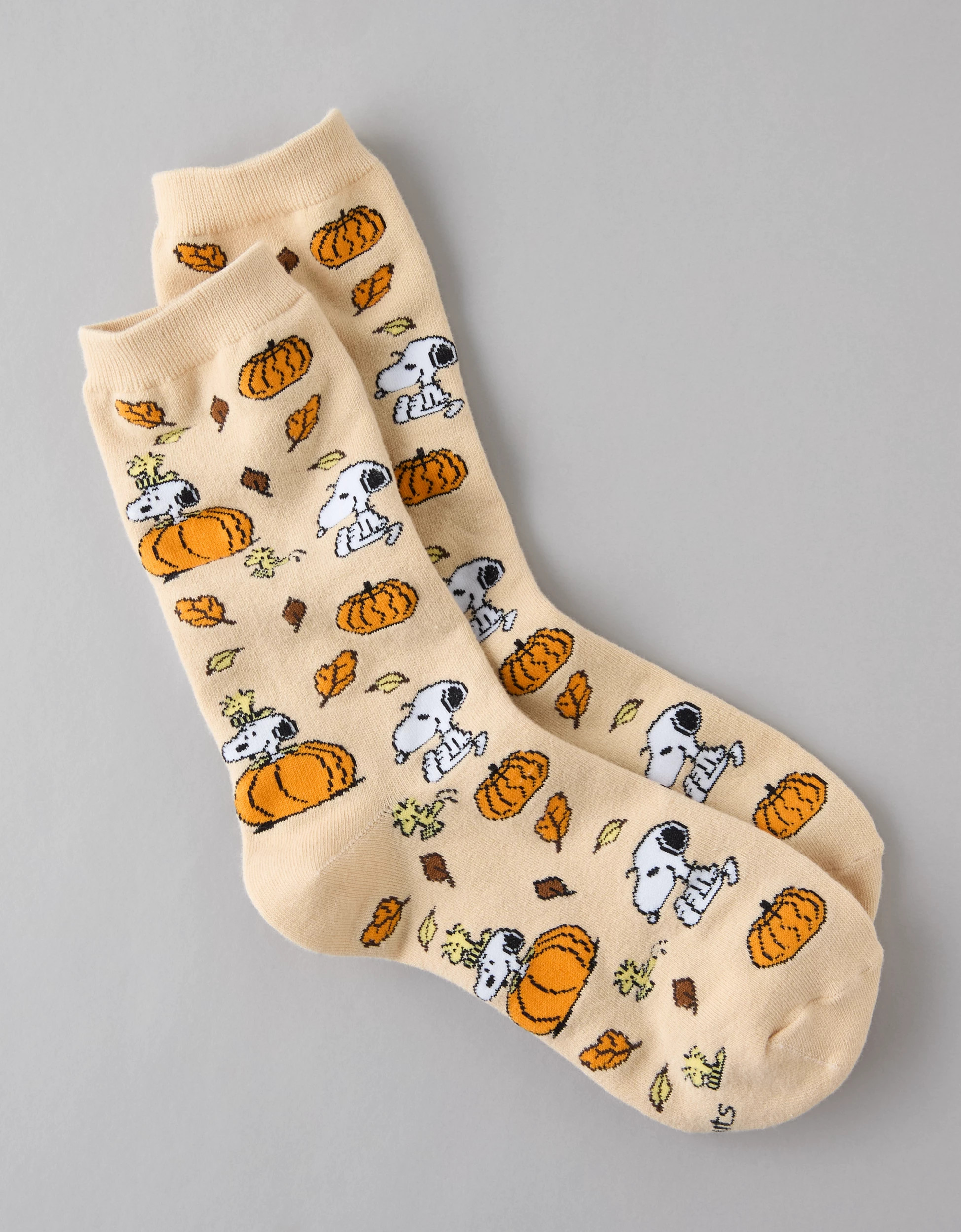 AE Peanuts Fall Pumpkin Crew Socks | American Eagle Outfitters (US & CA)