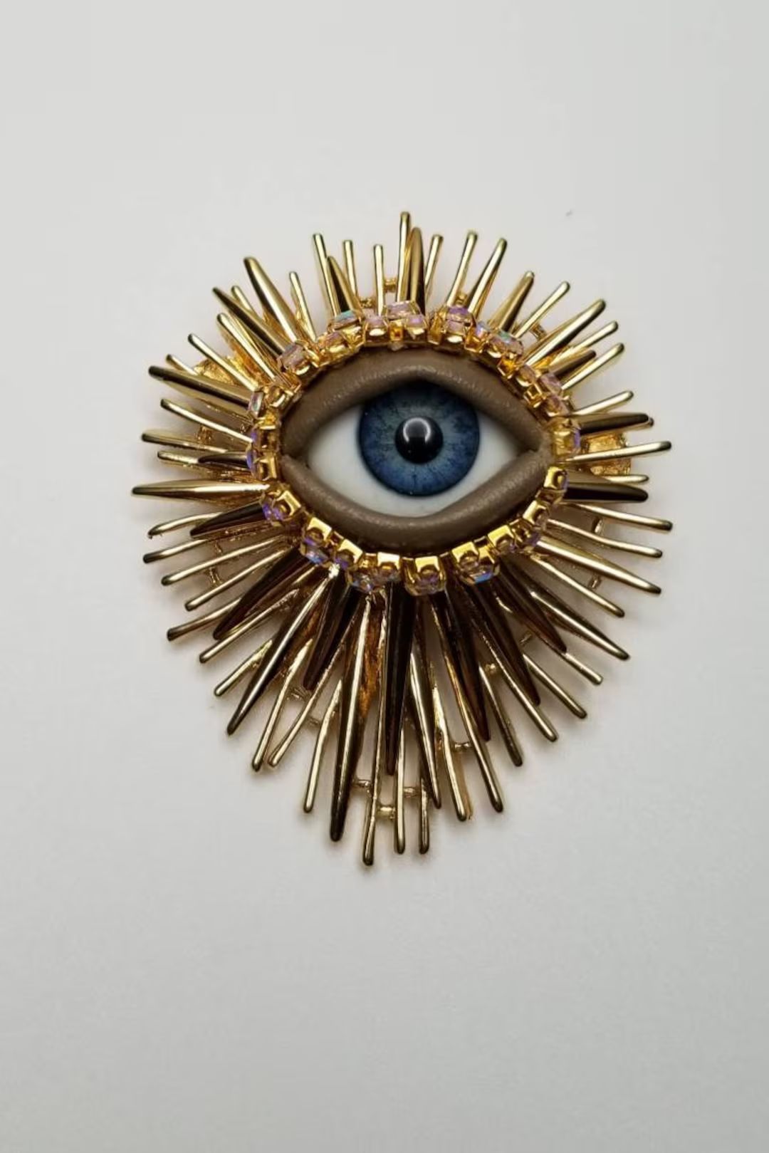 Sacred Wink Vintage Brooch. Striking Mixed Media Art Pin. - Etsy | Etsy (US)