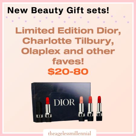 Time to stock up!🥰🎄🎁Limited edition gift sets from your fave brands- Dior, Charlotte Tilbury, Pat Mcgrath, Nars and etc are here!🙌🏻 These make great gifts without breaking the bank!😍 Also they’re great if you want to try new products but aren’t down to get the full size yet! Hell yeah! 😜😜🎄🎁🎅🧑‍🎄



#sephora #ltkunder50 #ltkunder100 #giftsets #beauty #limitededition #dior #charlottetilbury #beautyset #valueset #beautyproducts #beautygifts #gifts #giftsforher

#LTKsalealert #LTKbeauty #LTKHoliday