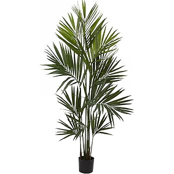 Nearly Natural 5462 Kentia Palm Silk Tree, 7',Green | Amazon (US)