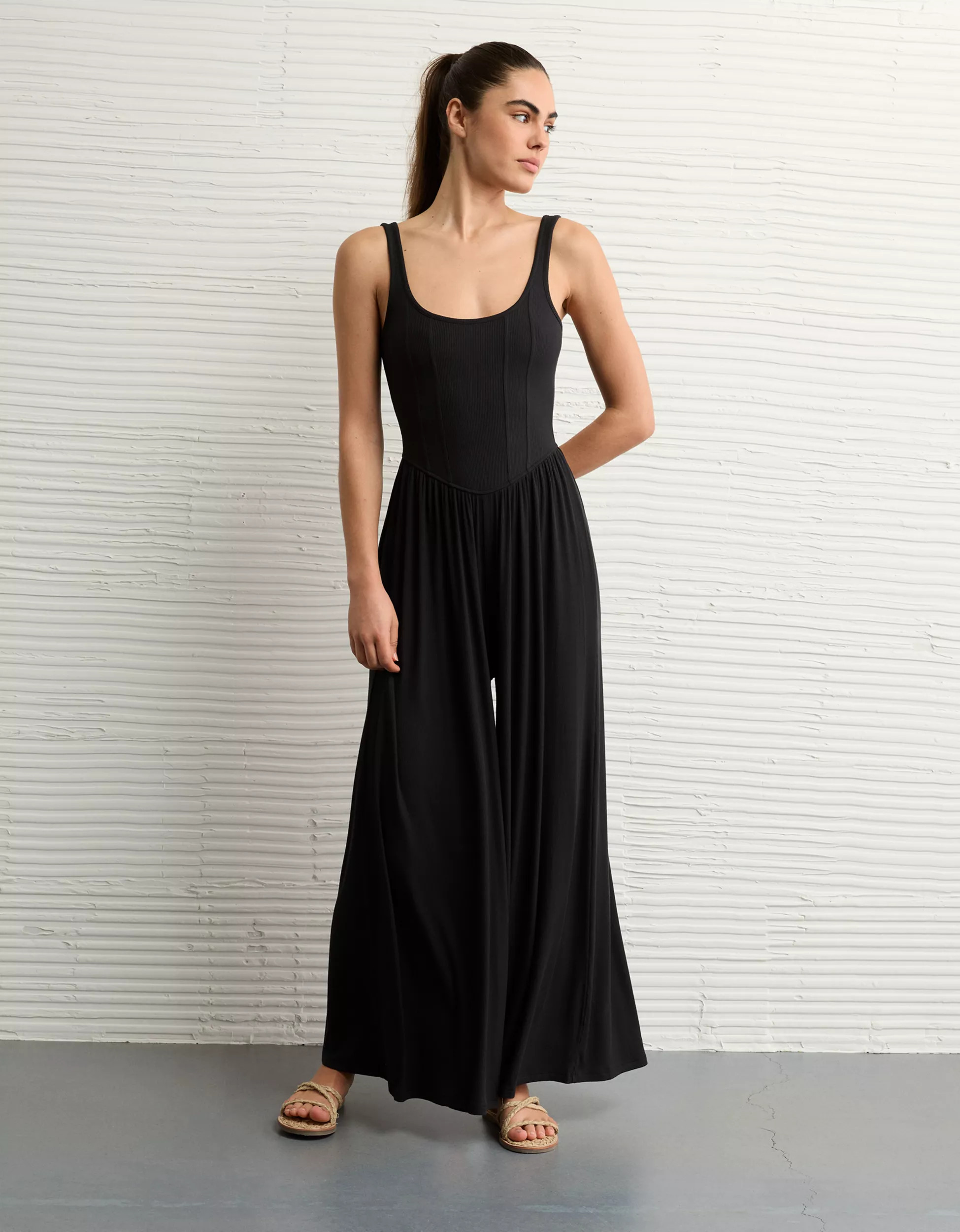 AE Soft & Sexy Seamed Corset Jumpsuit | American Eagle Outfitters (US & CA)