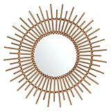Mirrorize 28" Handmade Rattan Mirror for Boho Wall Décor, Round Entryway Boho Mirror for Living Room | Amazon (US)