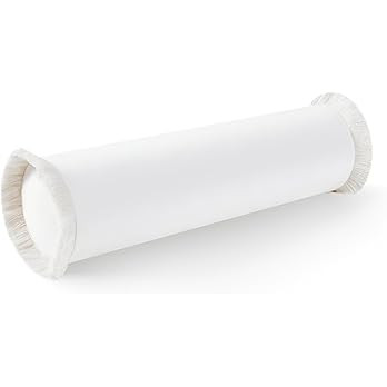 Hofdeco Premium Patio Indoor Outdoor Bolster Pillow Cover Only, 6"x20", Water Resistant, Solid wi... | Amazon (US)